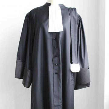 Tenue d'avocat complète en cachemire - Epitoge simple