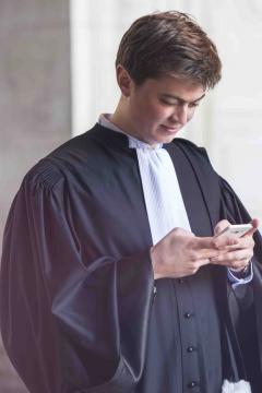 Tenue d'avocat complète en cachemire - Epitoge simple